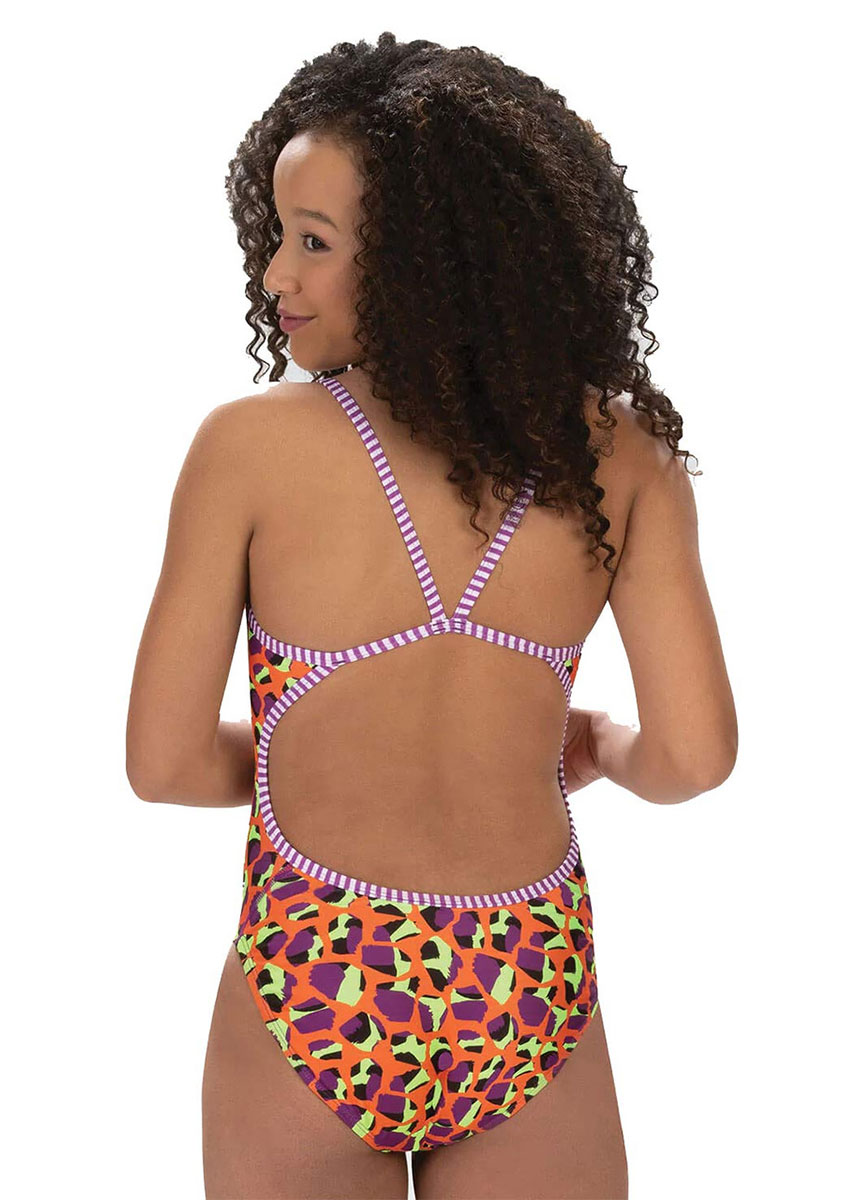 Dolfin Girl's Jumping Giraffe String Back Swimsuit