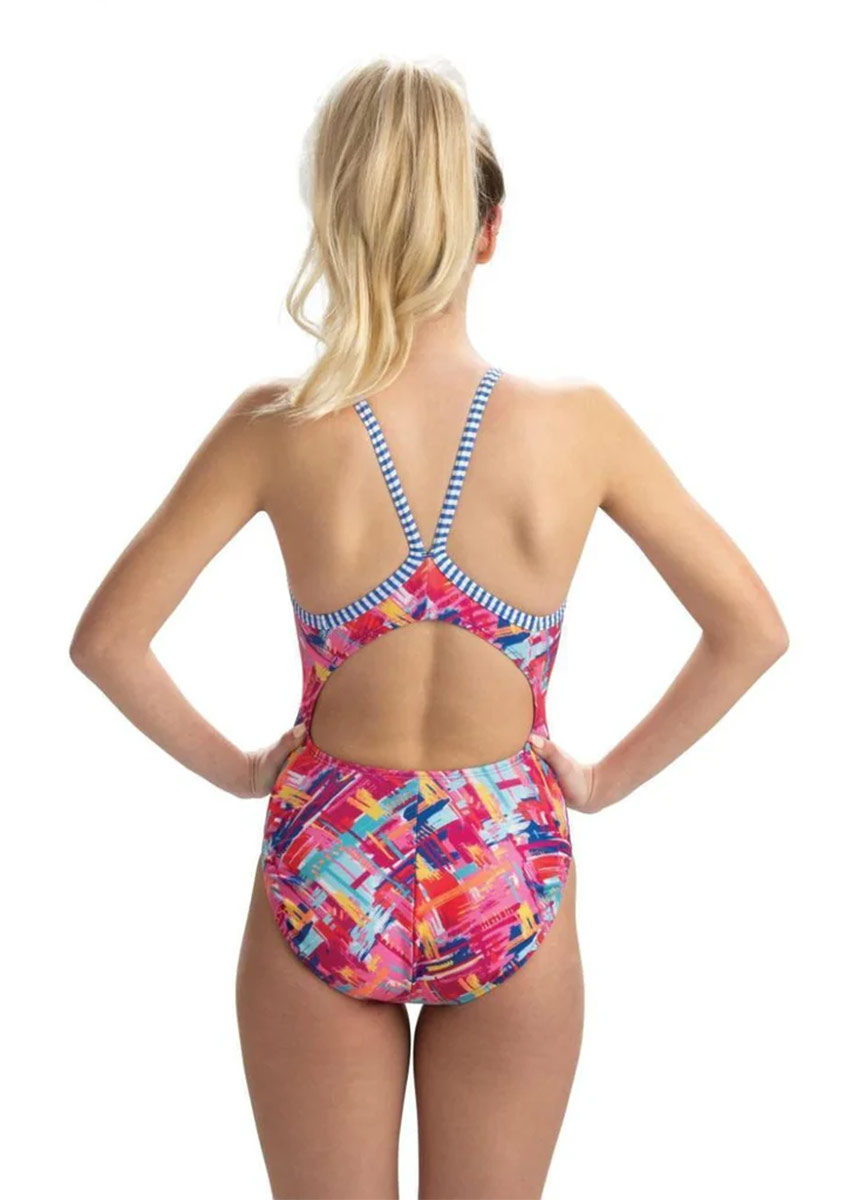 Uglies Girls Basket Case V-2 Back Swimsuit