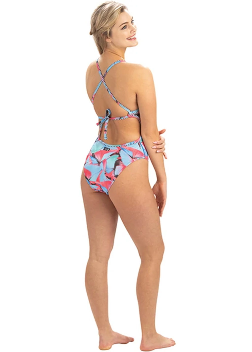 Uglies Revibe Fancy Print Tie Back Swimsuit