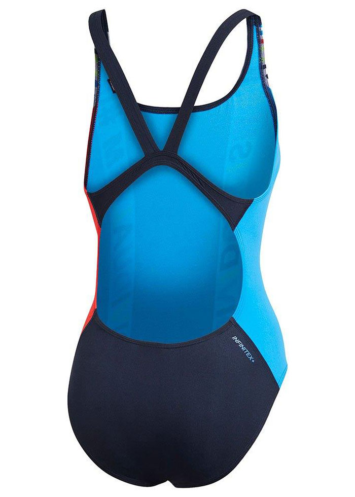 Adidas Girl's Individualism Swimsuit - Navy/Red