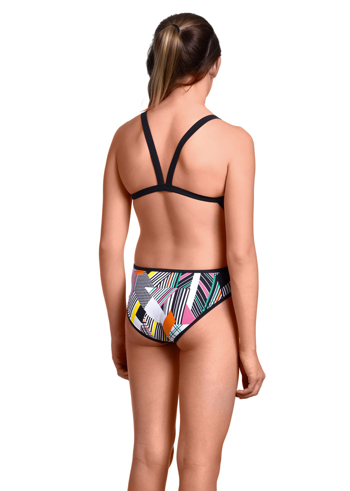 Aquafeel Junior Fractal Wave V-Back Swimsuit