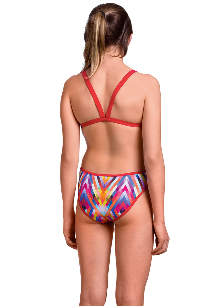 Aquafeel Junior Rainbow Diamonds V-Back Swimsuit