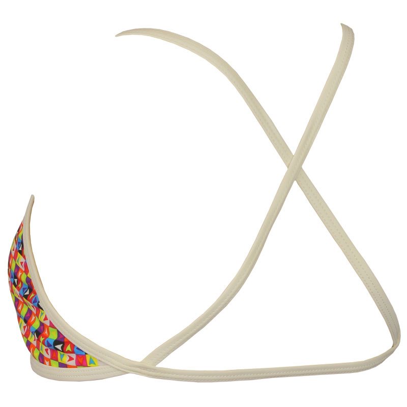 Diana Womens Twin Bra Bikini Top - Multicoloured / White