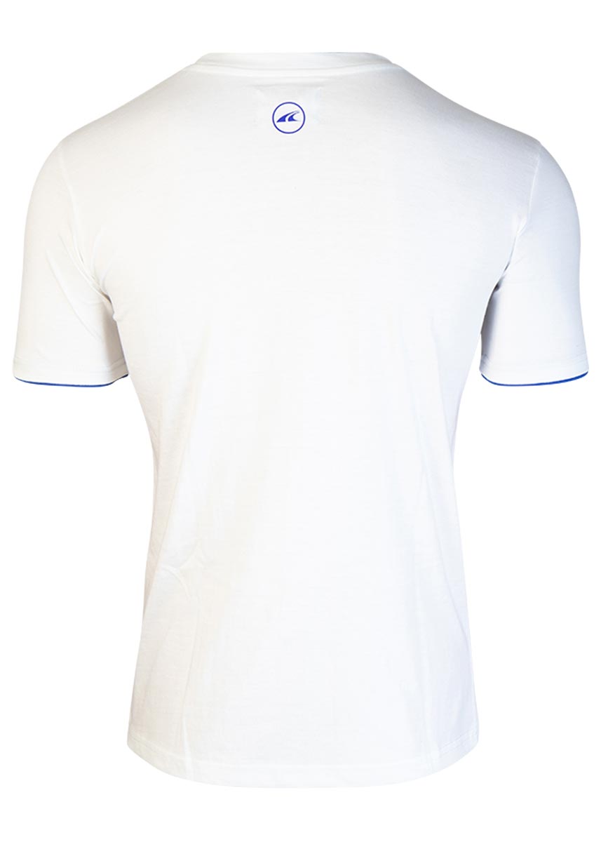 Akron Junior New Orleans Cotton T-shirt - White / Royal Blue