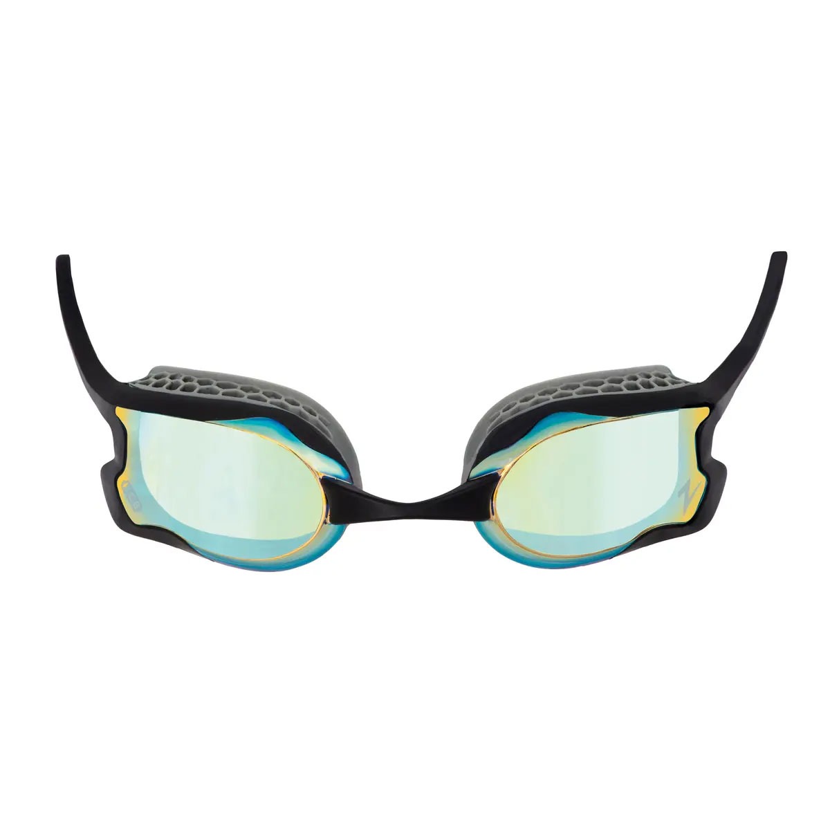 Zoggs Raptor Mirror Goggles - Grey/ Black/ Blue Mirror