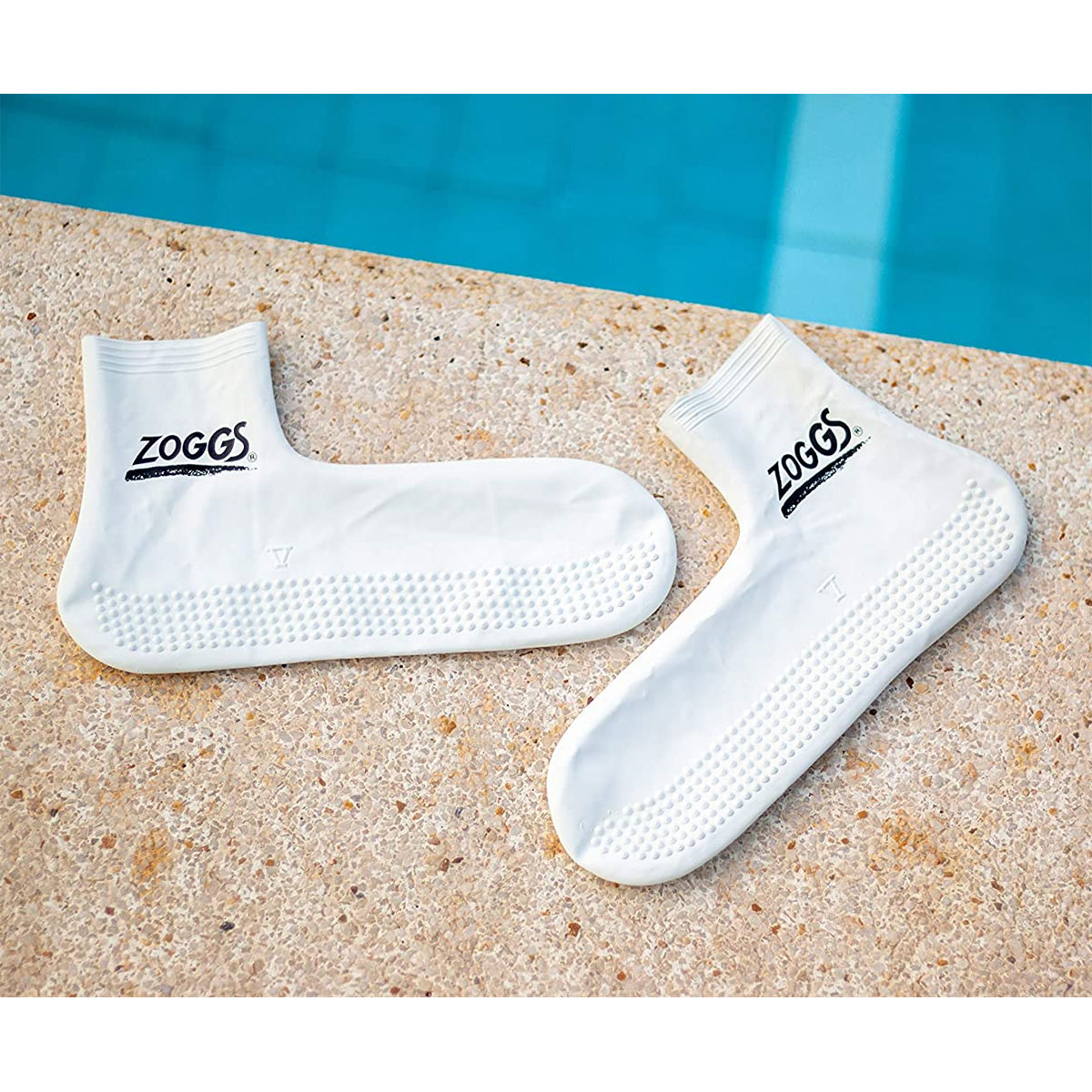 Zoggs Latex Pool Socks - White