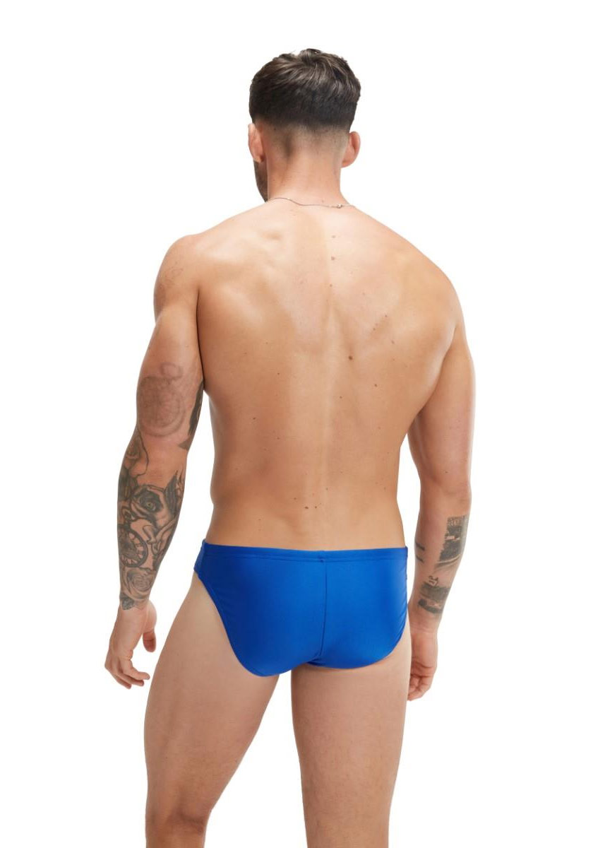 Man wearing Speedo 5 cm Solar Brief - Cobalt - Front view