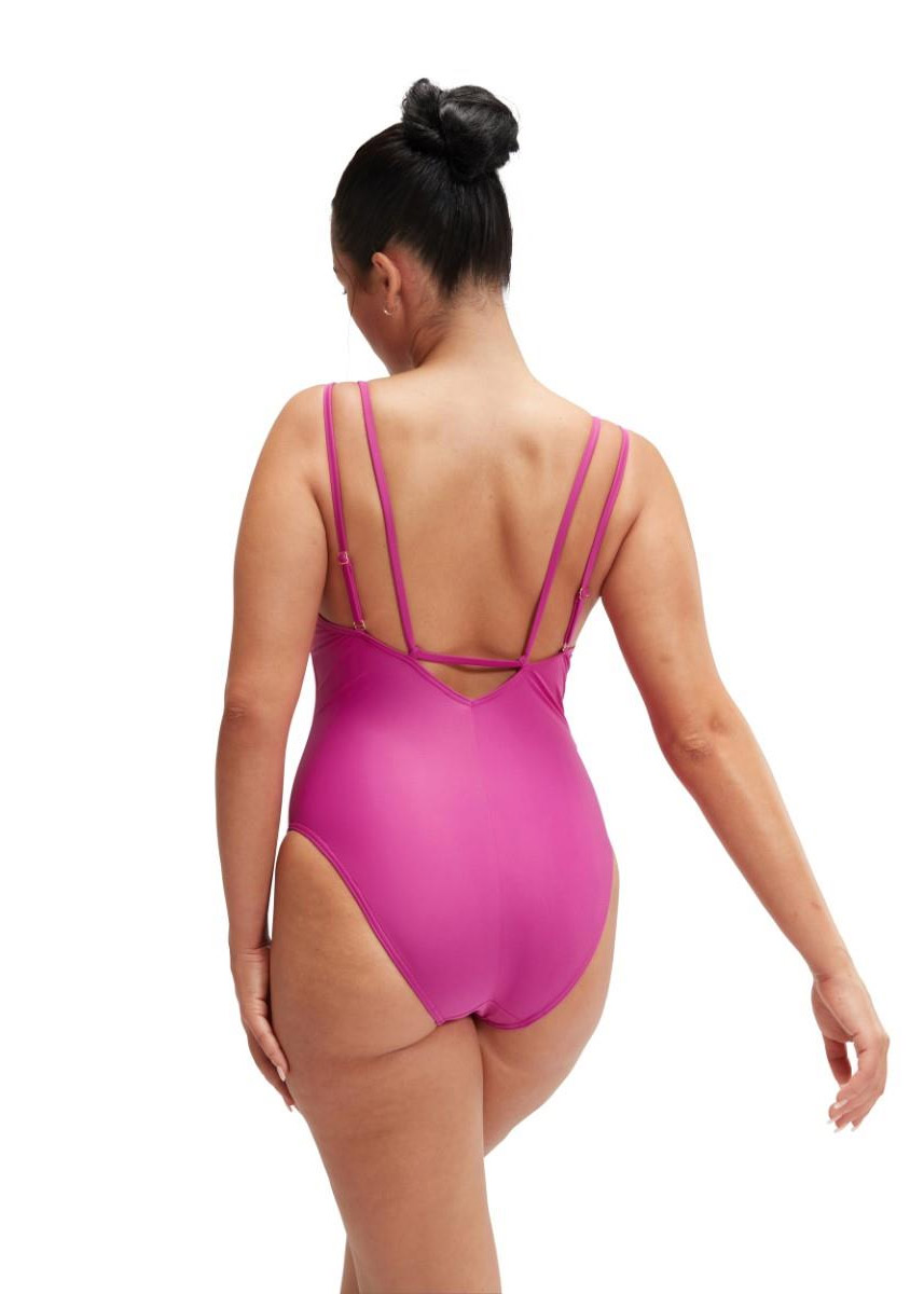 Speedo Shaping Strappy Swimsuit - Wineberry