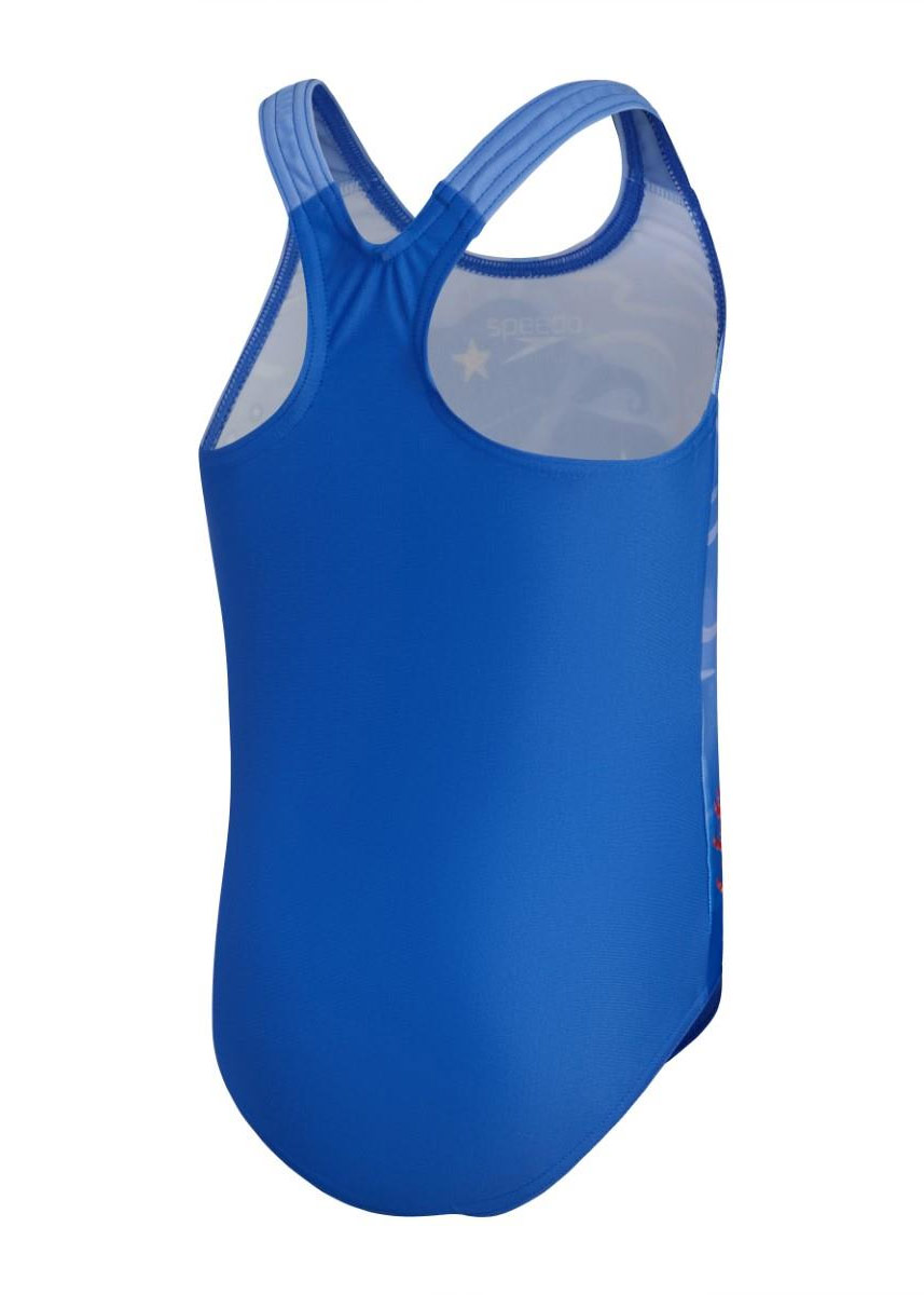 Speedo Girls Digital Printed Swimsuit - Cobalt / Blue 