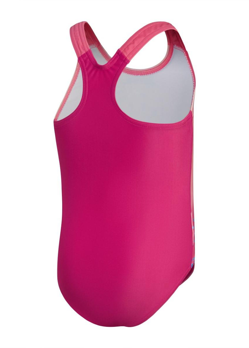 Speedo Girls Digital Printed Swimsuit - Pink / Coral