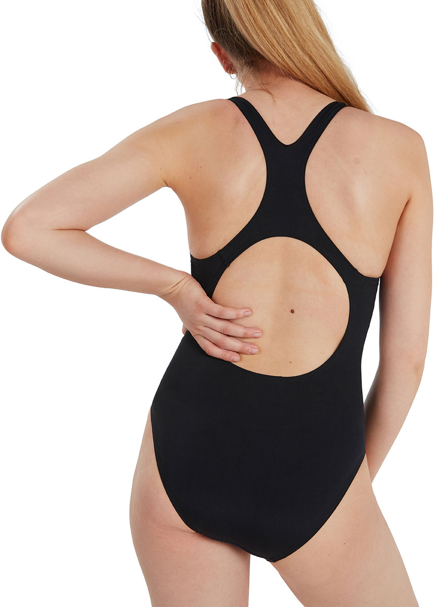 Speedo Digital Placement Medalist Swimsuit - Black/Acid/Blue Flame
