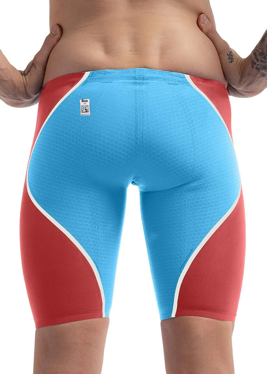 Speedo Fastskin LZR Pure Intent 2.0 Jammer - Picton Blue / Flame Red