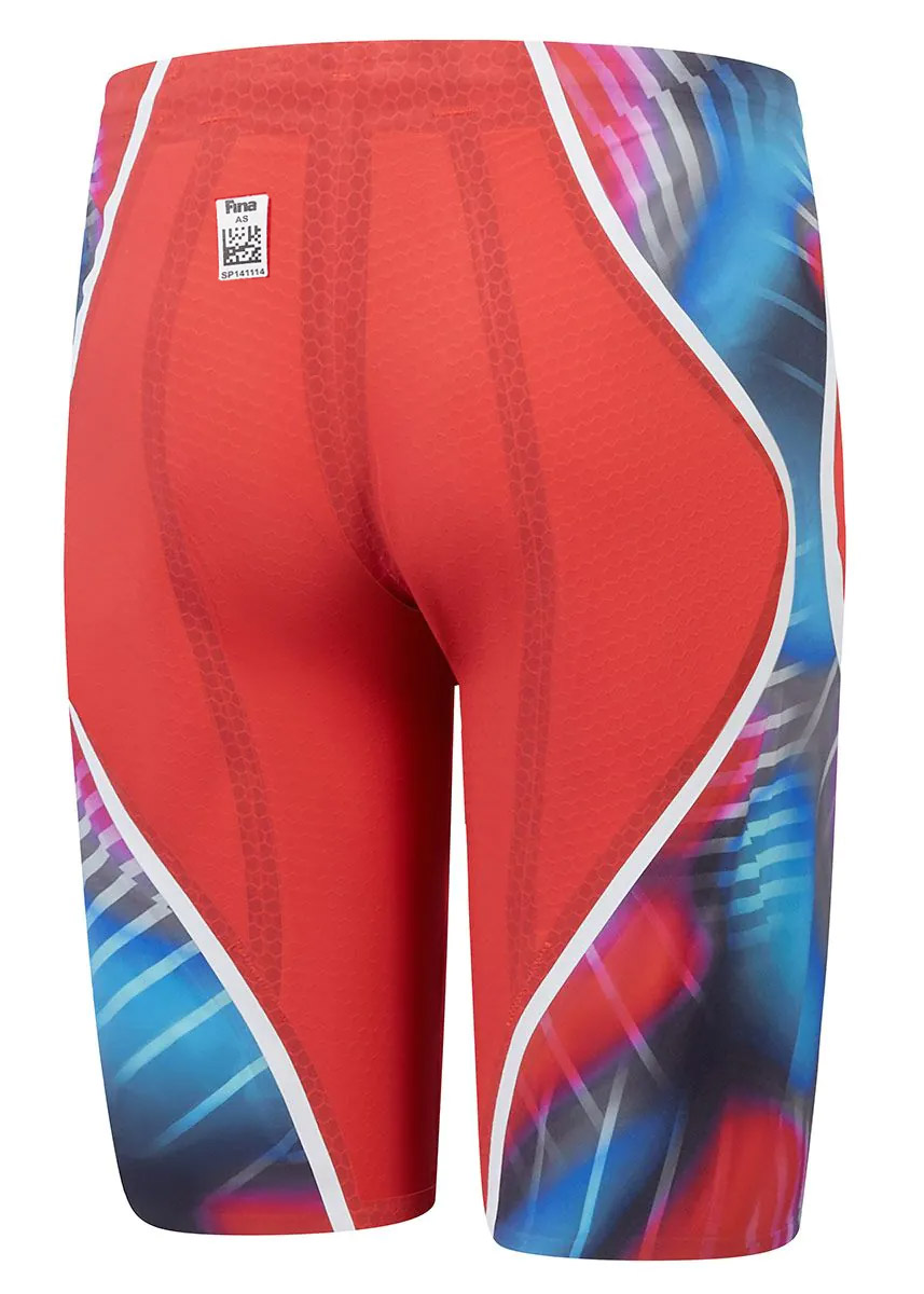 Speedo Fastskin LZR Pure Intent 2.0 High Waist Jammer - Flame Red / Picton Blue 