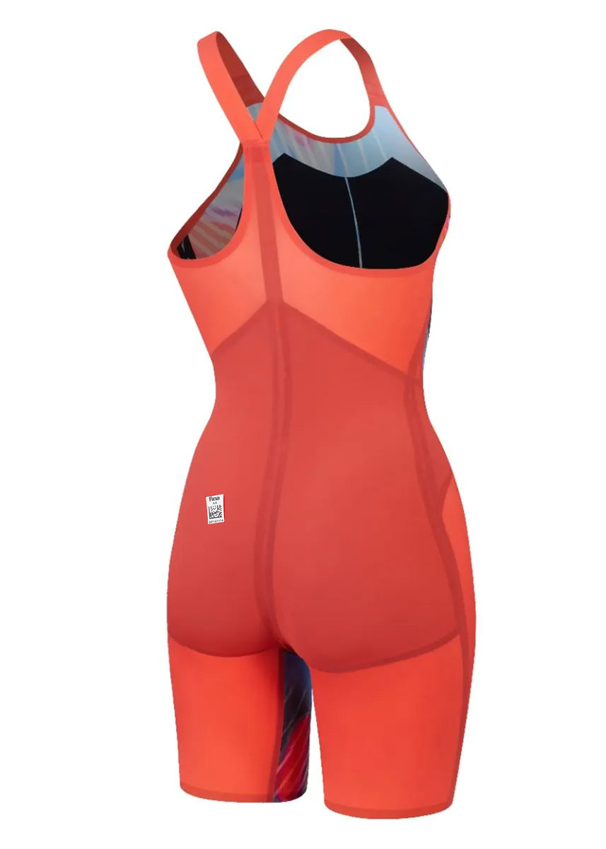 Speedo Fastskin LZR Pure Valor 2.0 Closedback Kneeskin - Flame Red / Picton Blue 
