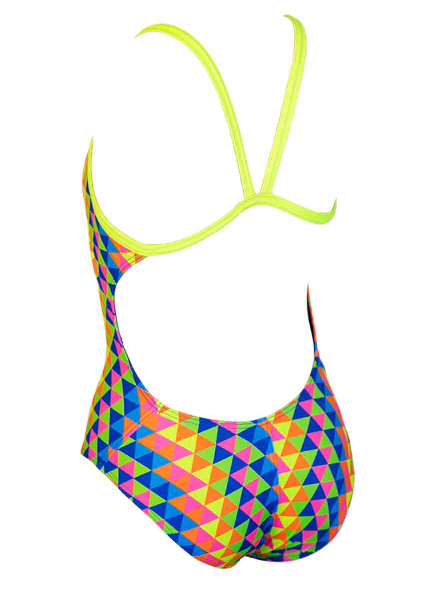 Turbo Girl's Tridimension Pro-Racer Swimsuit - Multicoloured