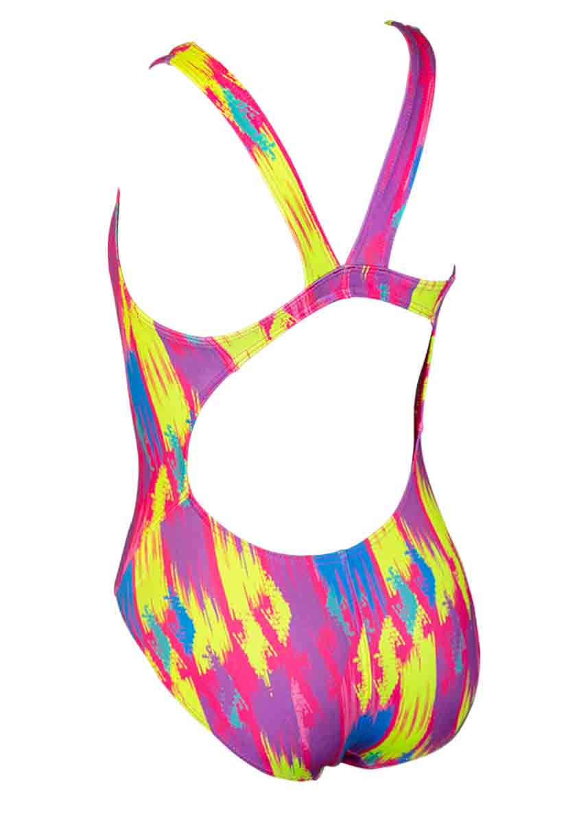 Turbo Girl's Mesh Colour Swimsuit - Pink
