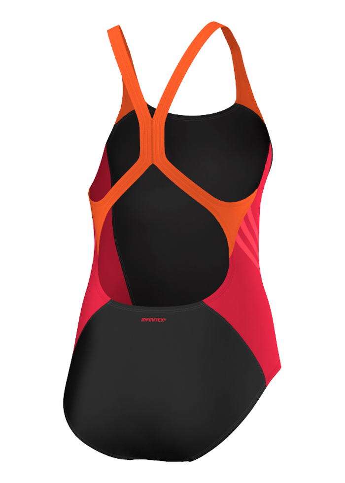 Adidas Girls I INS Swimsuit - Black / Ray Red