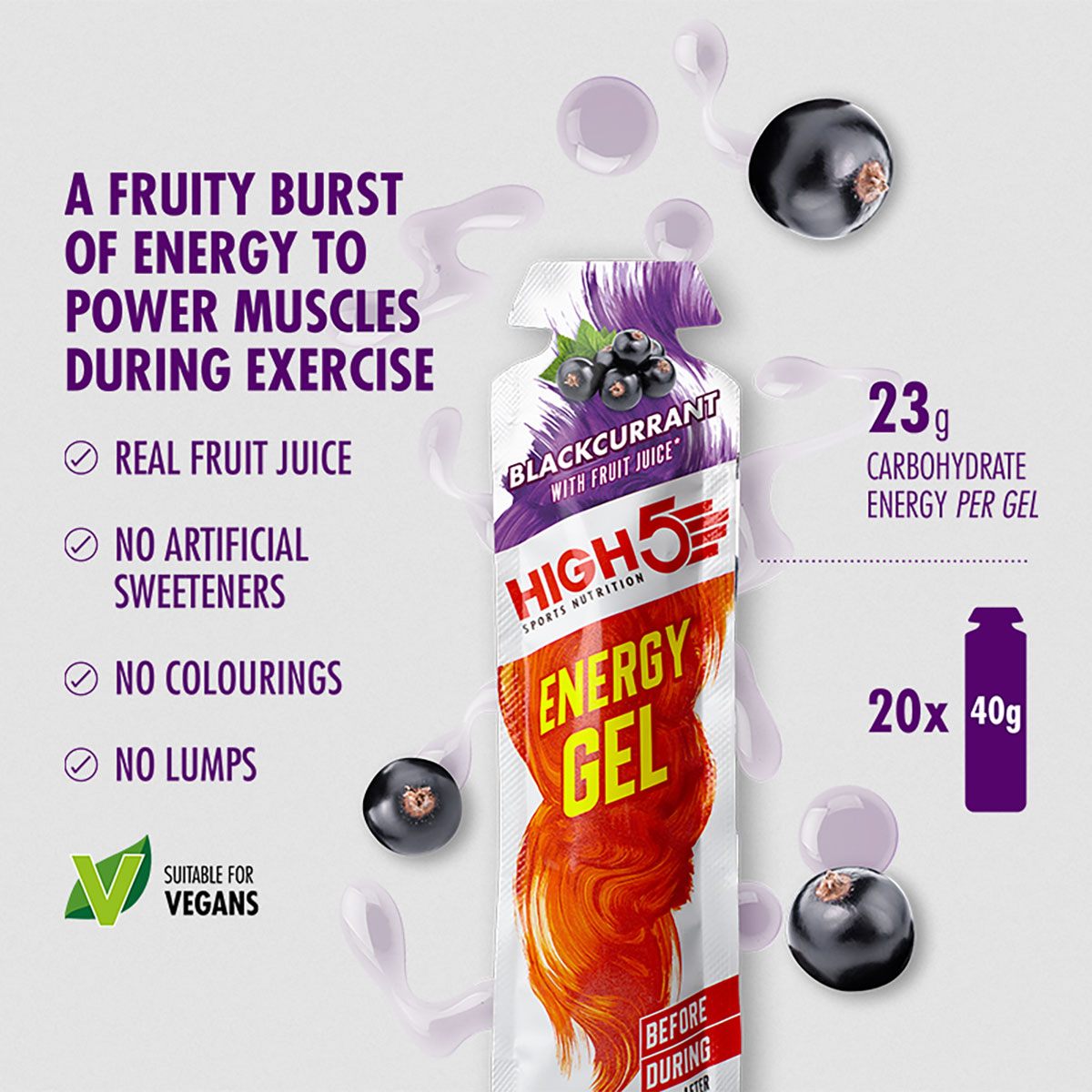 HIGH5 Energy Gel - Blackcurrant - 40g