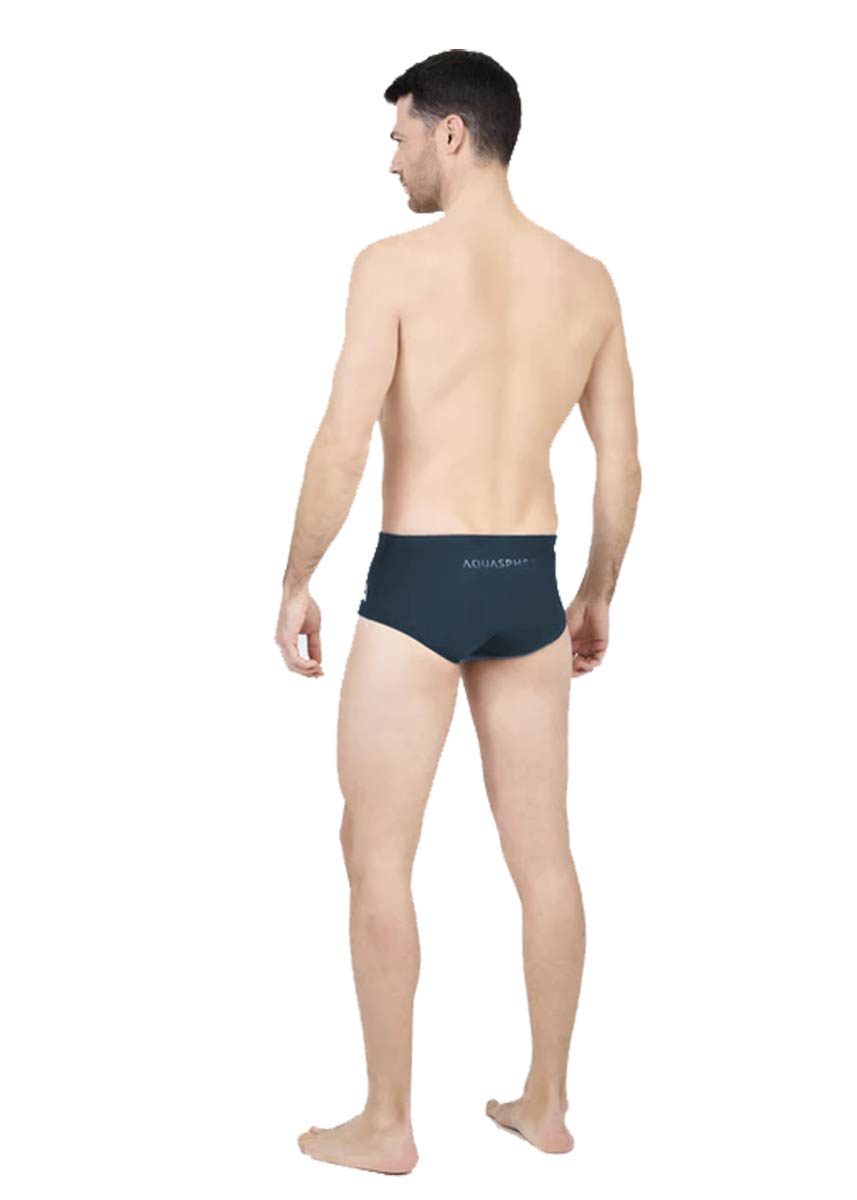 Aqua Sphere Men's Essentials 14cm Briefs - Dark Grey / Coral 