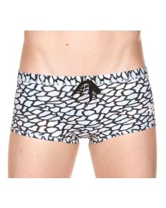 Arena Boy's Upside Down Low Waist Short - White / Multi