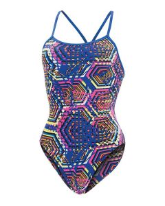 Dolfin Kids Reliance Hive V-Back Swimsuit - Multi Royal