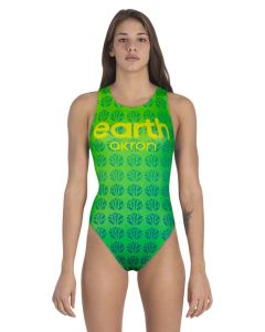 Akron Women's Element Earth Swimsuit - Green