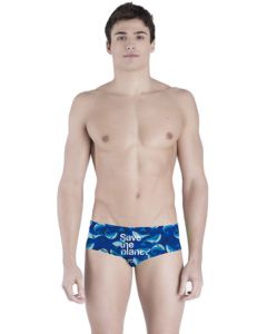 Akron Men's Save The Whale 14cm Trainer Swim Trunk - Blue