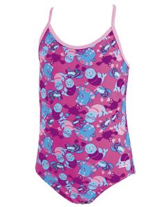 Zoggs Girls Miss Zoggy Flyback Costume Purple/Multi