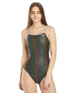 The Finals Girl's Glitz and Glam Foil Swimsuit - Multi