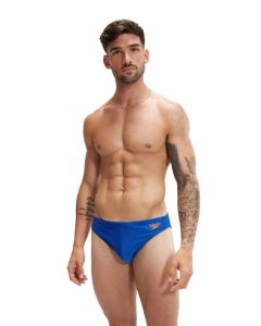 Man wearing Speedo 5 cm Solar Brief - Cobalt - Front view