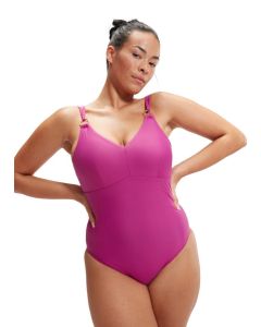 Speedo Shaping Strappy Swimsuit - Wineberry