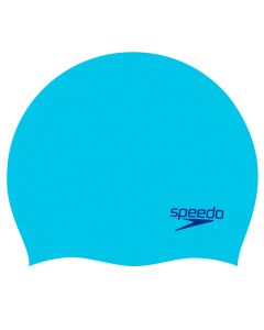 Speedo Junior Plain Moulded Silicone Cap - Light Blue
