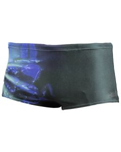Beco Mens Black / Blue Square Leg Swimshorts