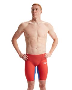  Speedo Fastskin LZR Pure Valor 2.0 High Waisted Jammer - Flame Red / Cobalt Pop 