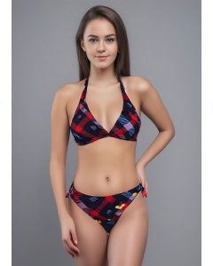 Arena Checks Triangle Bikini Purple/Plum