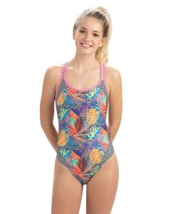 Uglies Hyper Tropic Double Strap Keyhole Back Swimsuit