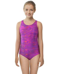 Adidas Junior Graphic Swimsuit - Shock Purple