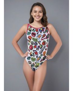 Jaked Crazy Swimsuit - White / Multi