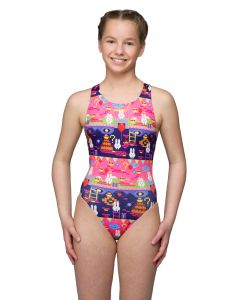 Maru Bunny Hop Girls Swimsuit