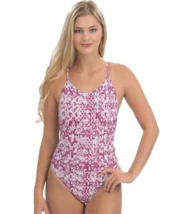 Uglies Revibe Girl's Cairo Low X-Back One Piece Swimsuit - Pink