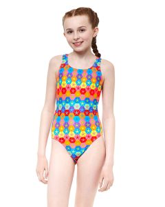 Maru Girls Superstars Pacer Rave Back Swimsuit - Turquoise