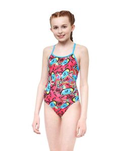 Maru Girls Bounce Pacer Fly Back Swimsuit - Pink