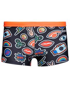 Jaked Boys Millenials Swim Shorts - Black