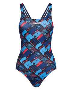 Jaked Women's Track Swimsuit - Blue / Pink 