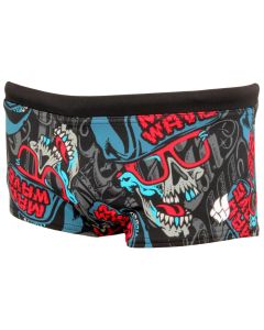 Mad Wave Boys Jolly Roger Swimming Trunks Black/Red