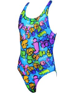 Jaked Spray One Piece Girls Costume Blue/Multi 