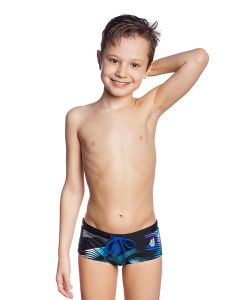 Mad Wave Boy's Breacker Trunks - Black/Blue