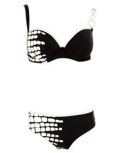 Melie & Madeleine Black/White Marta Bikini