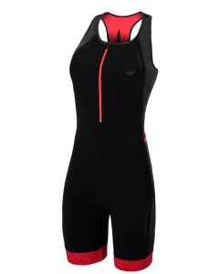 Zone3 Women's Performance Culture Tri suit - Marl Grey / Black / Coral