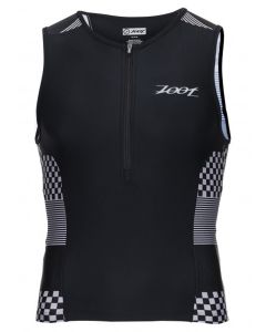 Zoot Suit Men's Performance Tri Tank - Silver Checkers
